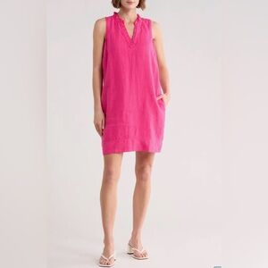 TOMMY BAHAMA Two Palms Double Ruffle Linen
Dress